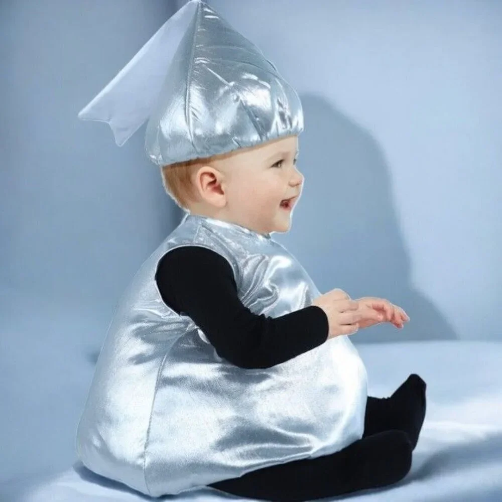 Rubies Hersheys Kisses Infant Costume 6-12 Months Silver Tunic Hat Halloween NEW - Picture 3 of 9